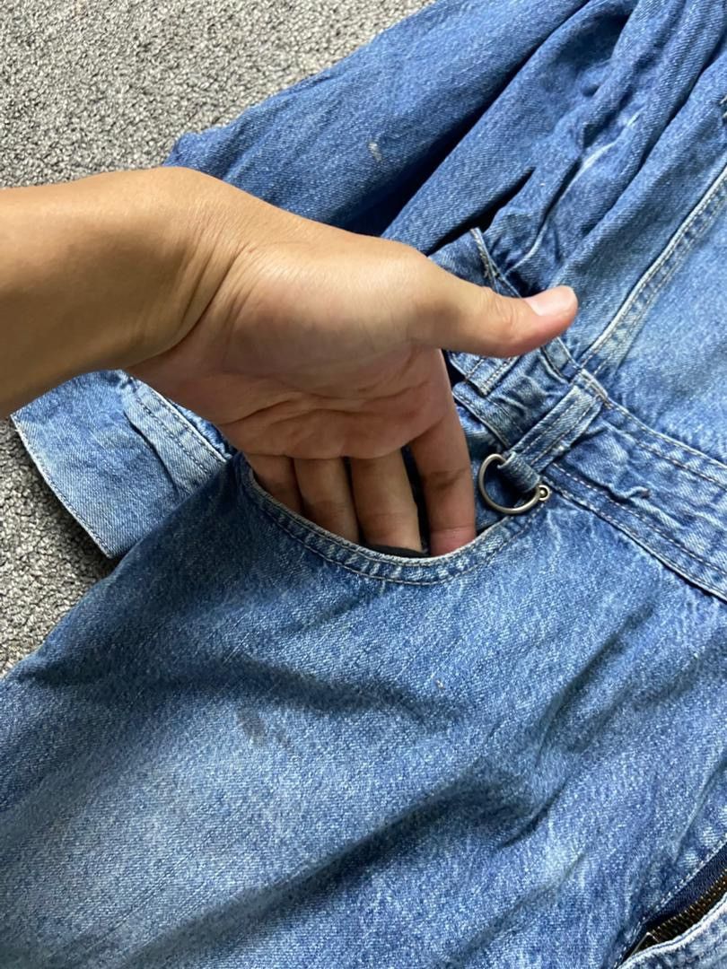 Japanese Brand Zack Styles Gold Denim Long Sleeve Overalls (186) Size US 38 / EU 54 - 10 Thumbnail