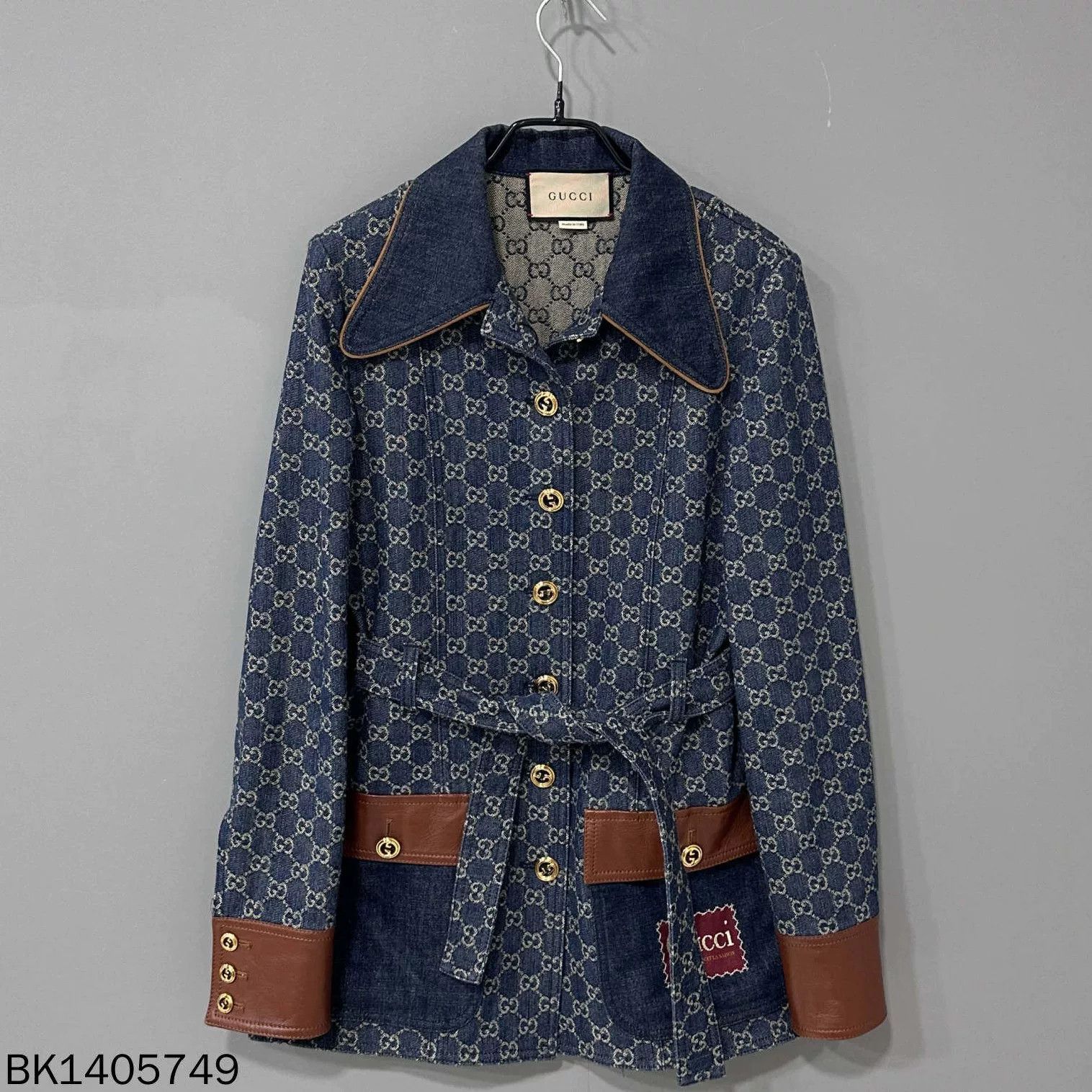 Gucci Gucci Monogram Denim Slim Jacket Size S / US 4 / IT 40 - 1 Thumbnail