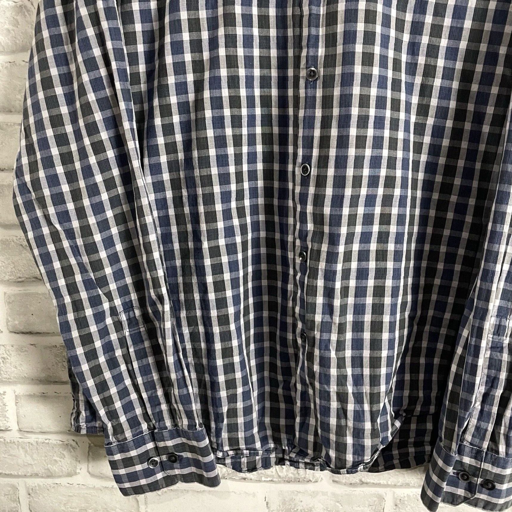 Vintage Robert Barakett Blue Checkered Long Sleeve Button-Up Shirt Adult XXL Blue Checks Mens Size US XXL / EU 58 / 5 - 3 Thumbnail
