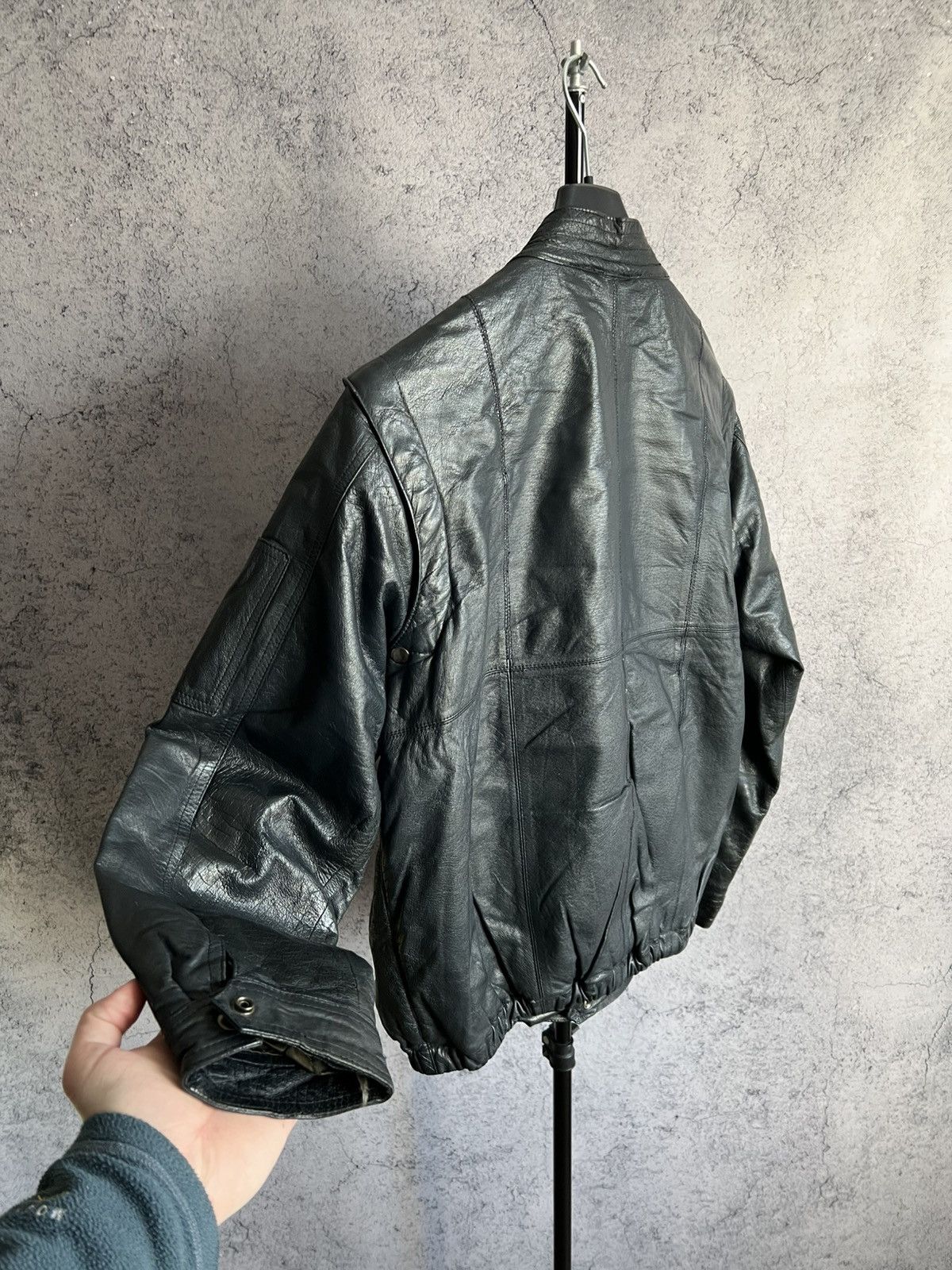 Genuine Leather Vintage Genuine Leather Bomber Jacket 90s Transformer Vest Size US L / EU 52-54 / 3 - 4 Thumbnail