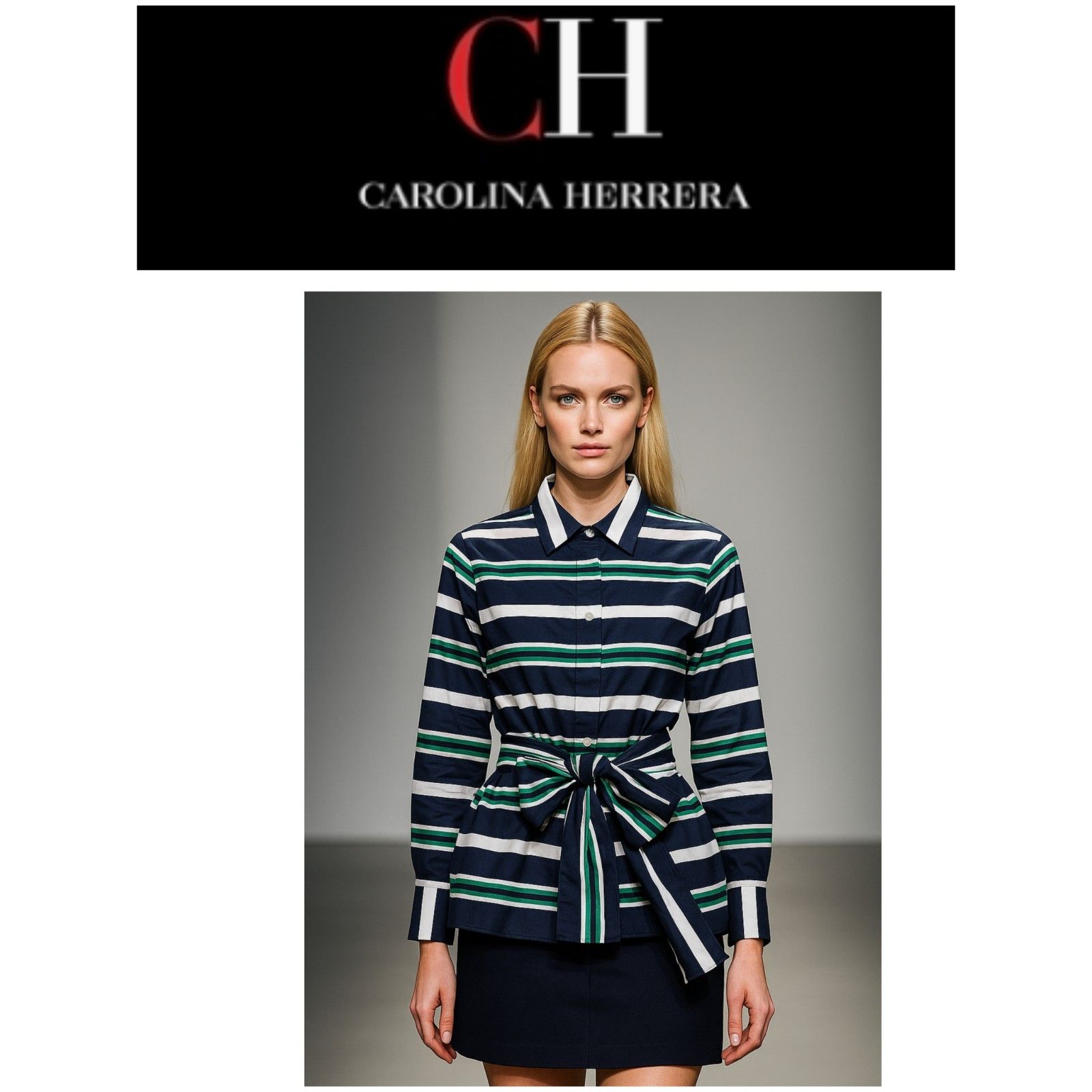 Carolina Herrera Carolina Herrera Striped Cotton Belted Shirt Dress Top 2 Size XS / US 0-2 / IT 36-38 - 13 Thumbnail