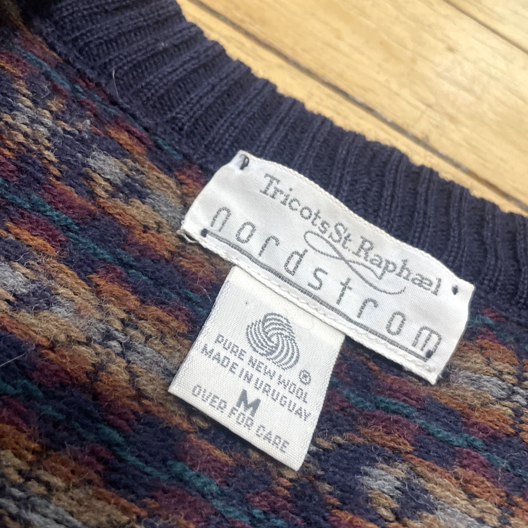 Vintage VINTAGE Tricots St Raphael Cardigan Sweater Men M 90s Geometric Wool Brown 100% Wool Geometric Cardigan Sweater Mens Grunge Accessories Size US M / EU 48-50 / 2 - 4 Thumbnail