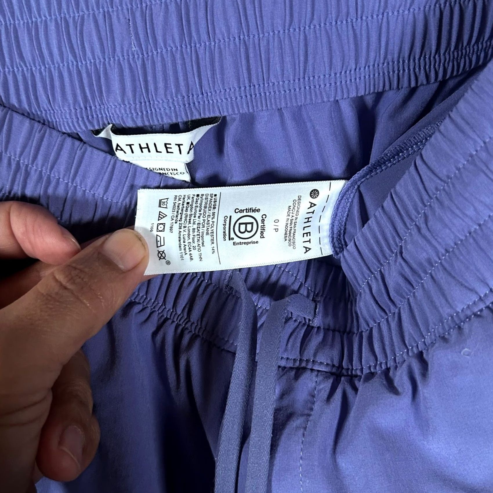 Athleta Athleta Trekkie North Jogger Pants Blue Petite Size 0P Drawstring Elastic Waist Size 27" / US 4 / IT 40 - 3 Thumbnail