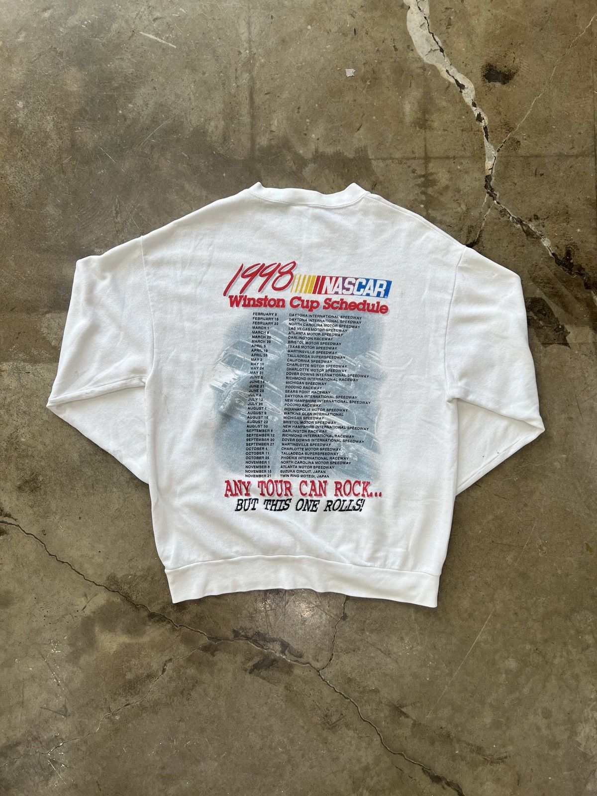 NASCAR × Vintage Vintage 1998 NASCAR Rolling On Tour Winston Crewneck Large Size US L / EU 52-54 / 3 - 5 Thumbnail