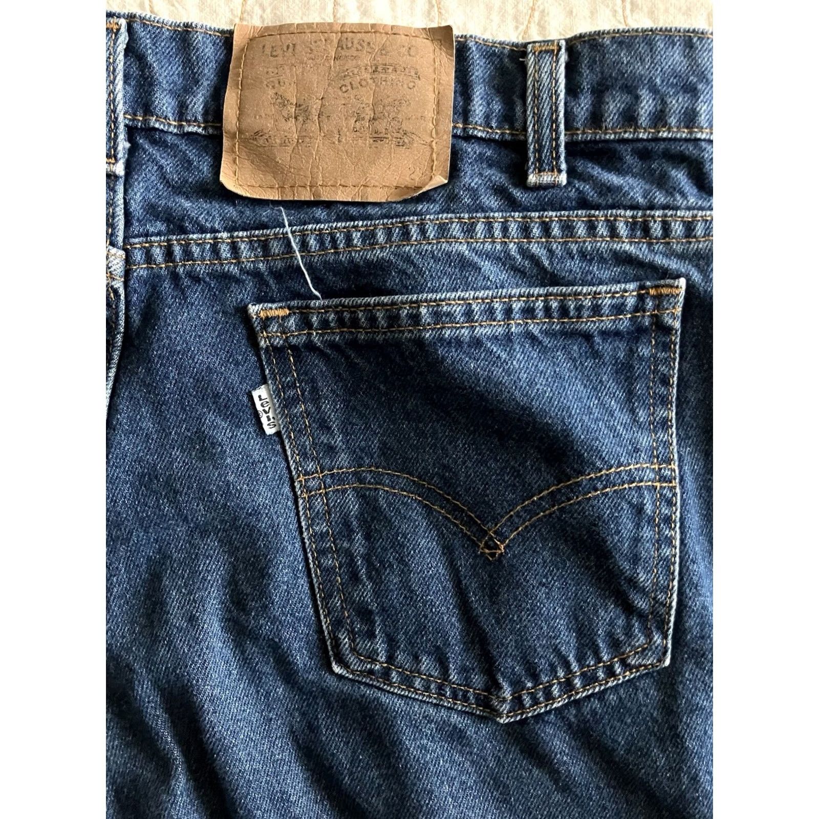 Levi's VINTAGE Levi's Jeans Men 34x29 White Tag 90s Blue Denim Straight Regular Size US 34 / EU 50 - 2 Thumbnail