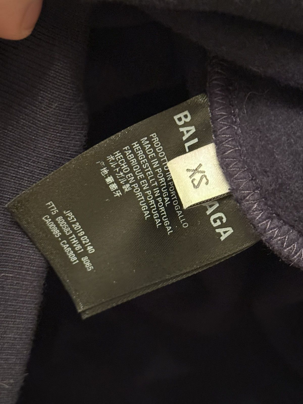 Balenciaga Balenciaga Bonjour Logo Print Back Hoodie Navy Size US XS / EU 42 / 0 - 6 Thumbnail