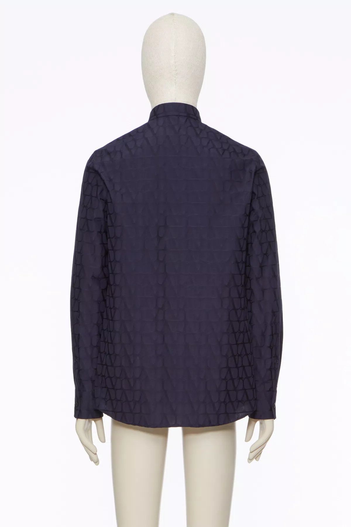 Valentino oc11z0725 Cotton Shirt in Navy Blue Size US XL / EU 56 / 4 - 3 Thumbnail