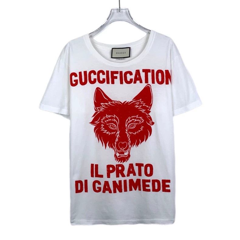 Gucci Gucci Logo pattern printed round-neck cotton short-sleeved Size US S / EU 44-46 / 1 - 1 Thumbnail