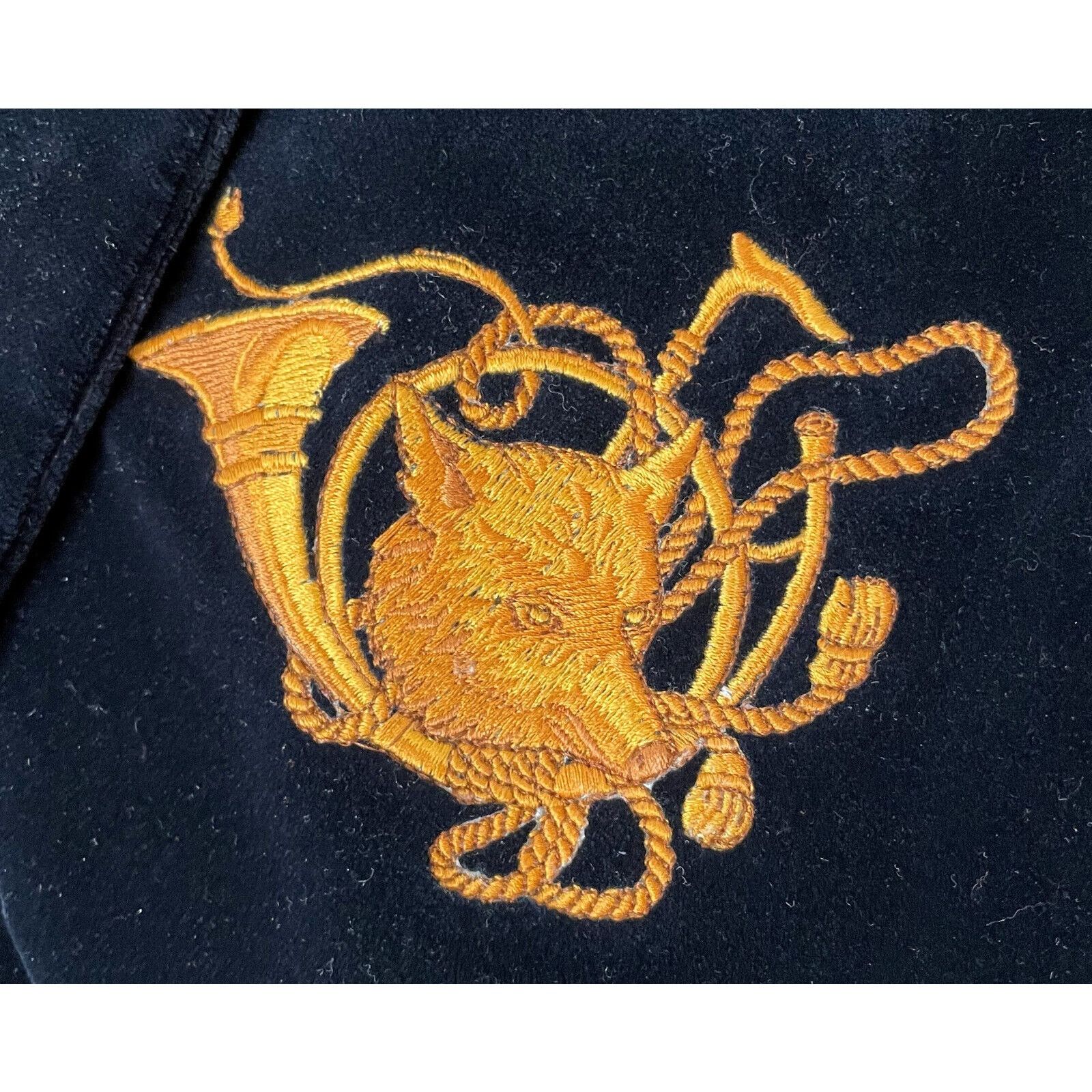 Ralph Lauren Ralph Lauren Blue Velvet Fox Crest Blazer Jacket Womens 10 Size L / US 10 / IT 46 - 2 Thumbnail
