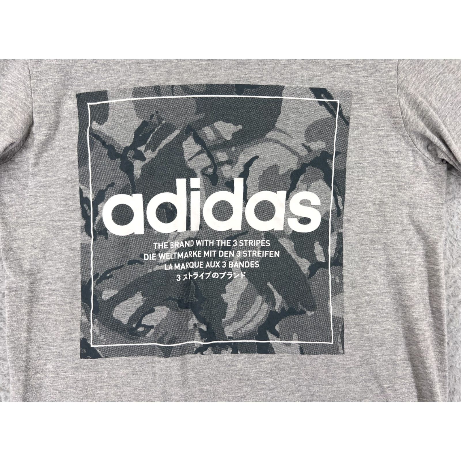 Adidas Adidas Shirt Men XS Gray Camouflage Logo Cotton 3 Stripes Jersey Shirt Sports Size US XS / EU 42 / 0 - 3 Thumbnail