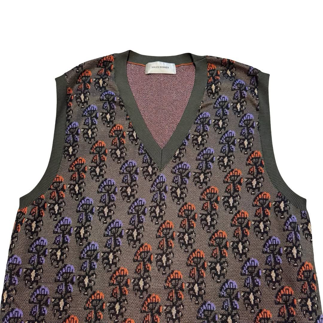 Wales Bonner AW19 Jacquard Mushroom Sweater Vest Size US L / EU 52-54 / 3 - 2 Thumbnail