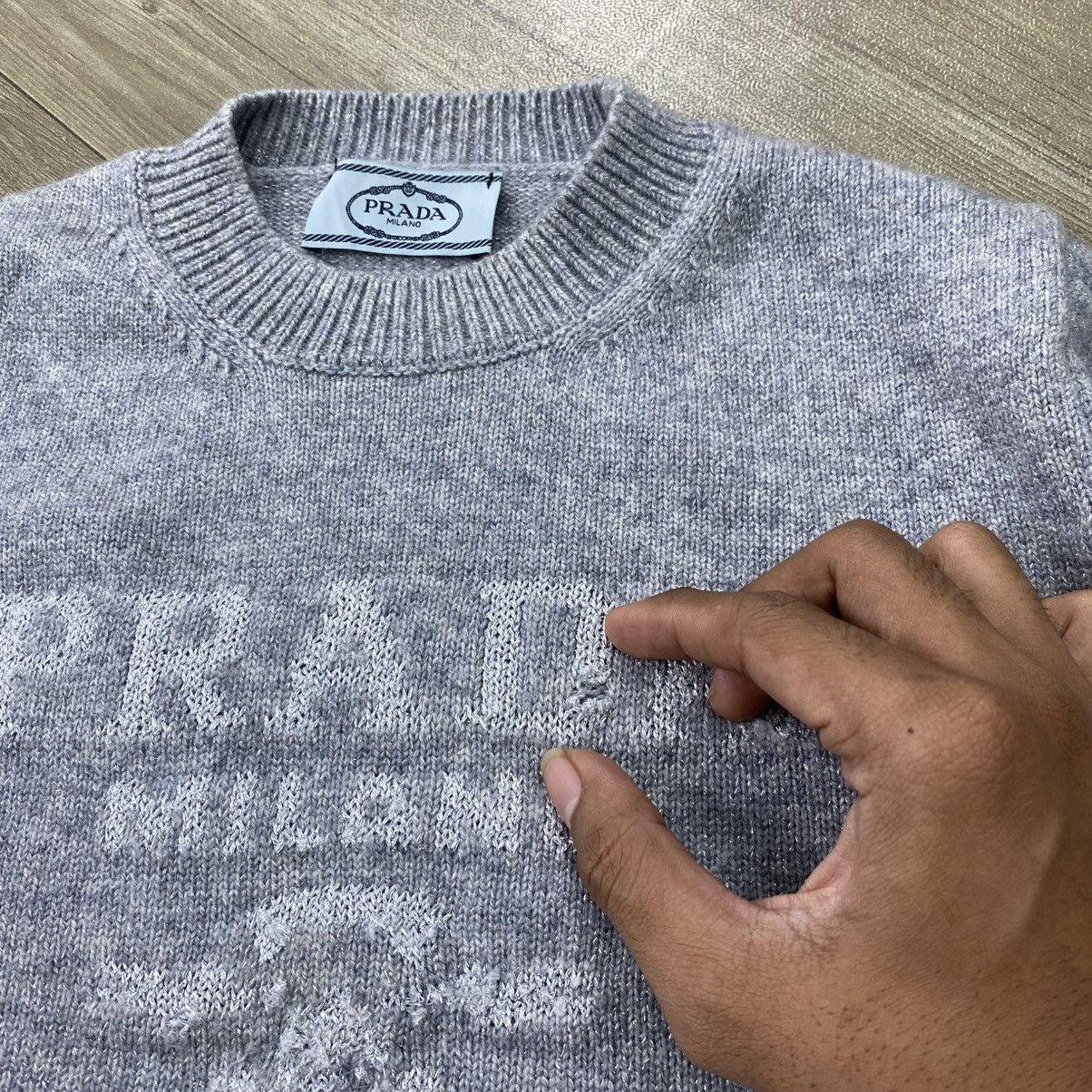 Prada Luxury Prada Milano Cashmere Cozy Grey Wool Sweatshirt Size US M / EU 48-50 / 2 - 4 Thumbnail