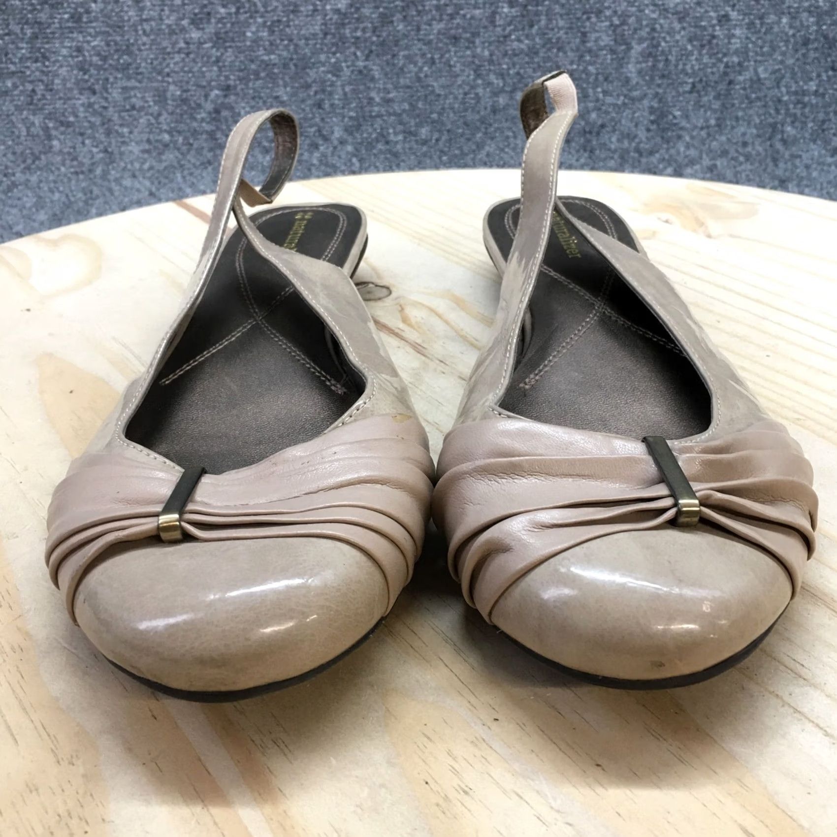 Naturalizer Naturalizer Sandals Womens 11M Hanley Closed Toe Slingback Brown Leather Slip On Size US 8 / IT 38 - 6 Thumbnail