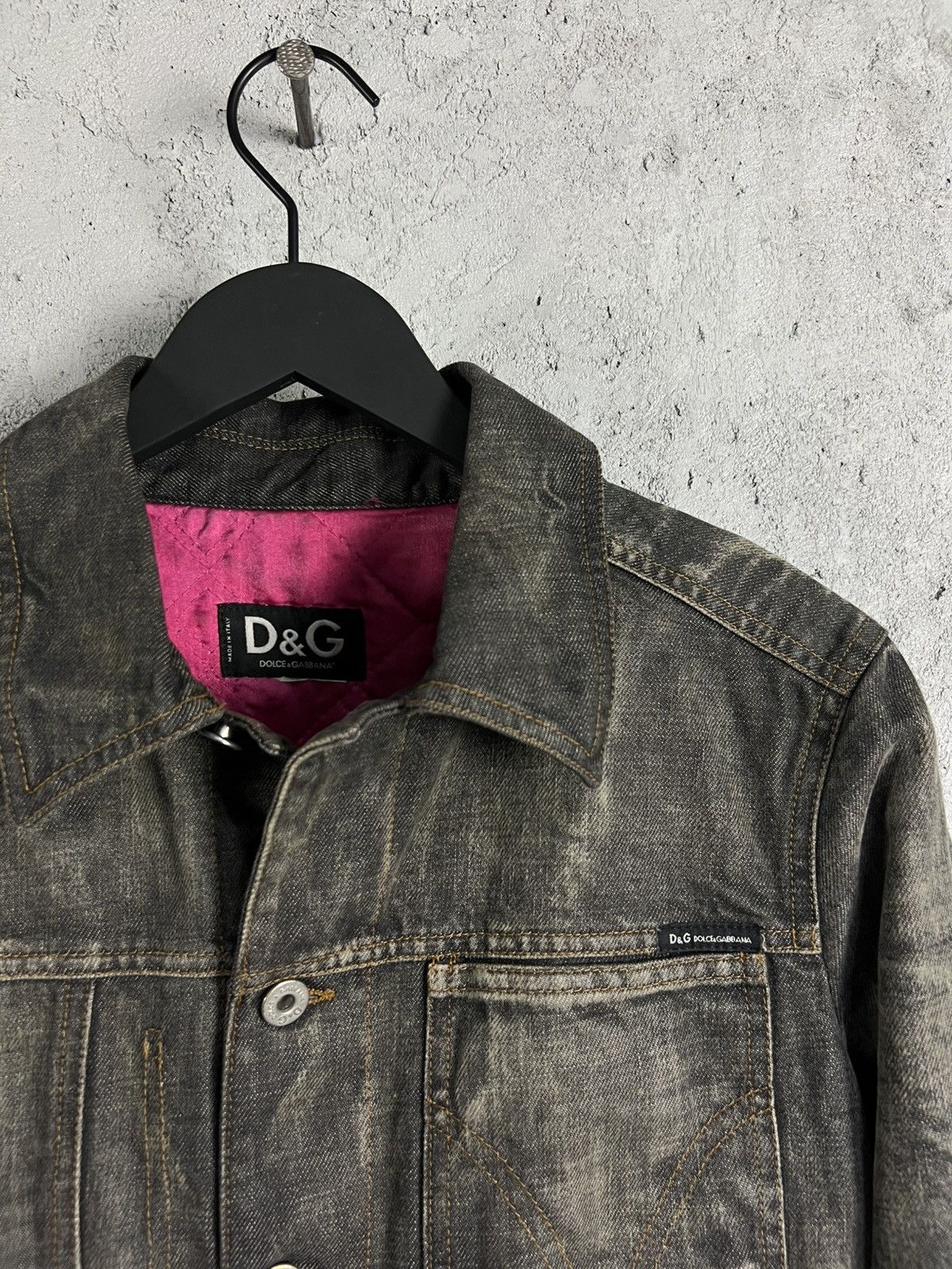 Dolce & Gabbana Dolce & Gabbana AW2003 Archive Tags Grey Raw Denim Jacket Size S / US 4 / IT 40 - 9 Thumbnail