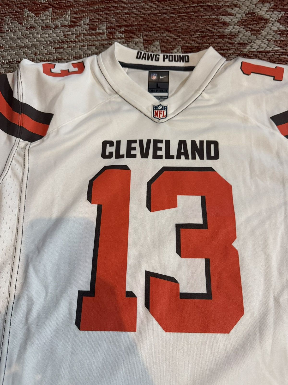 Nike Cleveland Browns Oder Beckham Jr White Jersey Sz Large Size US L / EU 52-54 / 3 - 3 Thumbnail