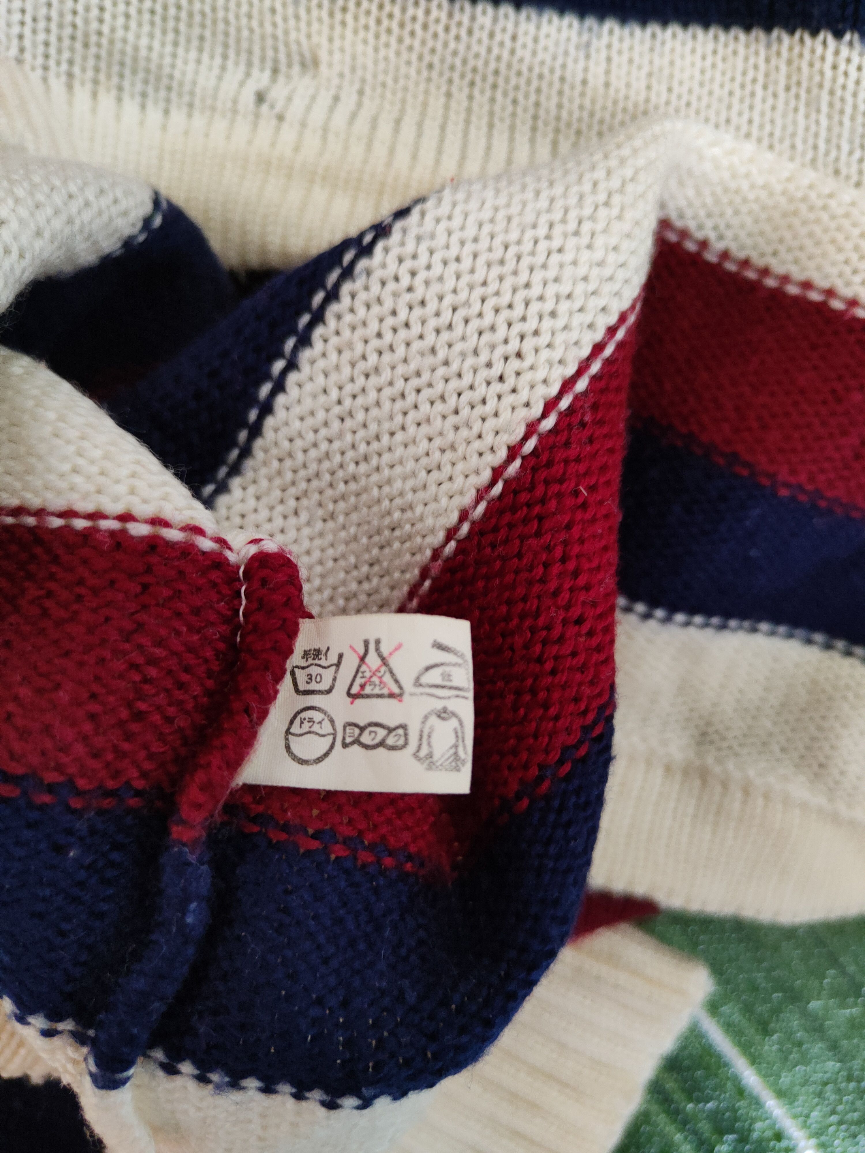 Japanese Brand Japanese Brand Cream Red Stripe Knitwear Sweatshirt #S1505 Size S / US 4 / IT 40 - 11 Thumbnail