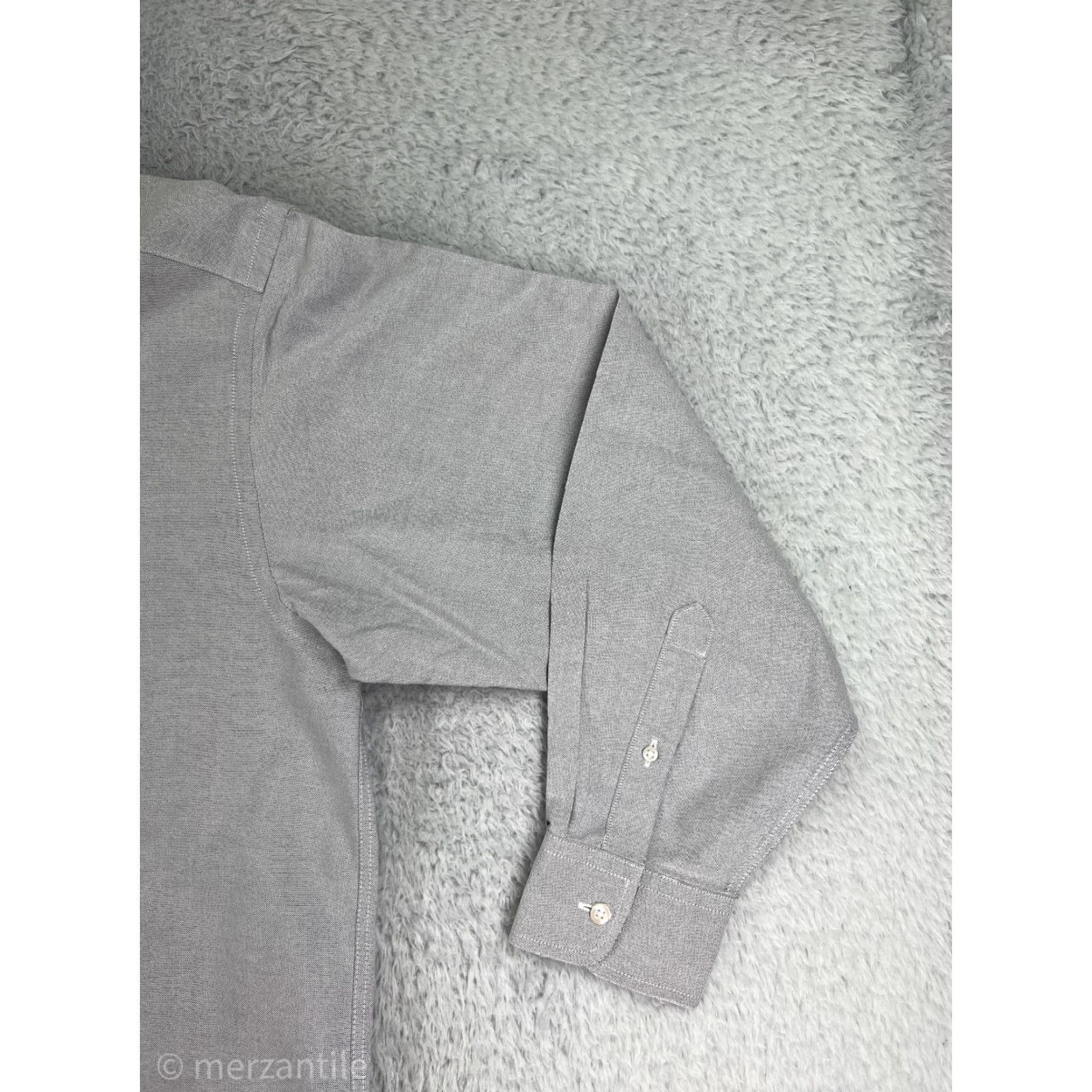 Gold Label Shirt Button-Up Mens 16.5 Gray Long Sleeve 100% Cotton Oxford  Dress