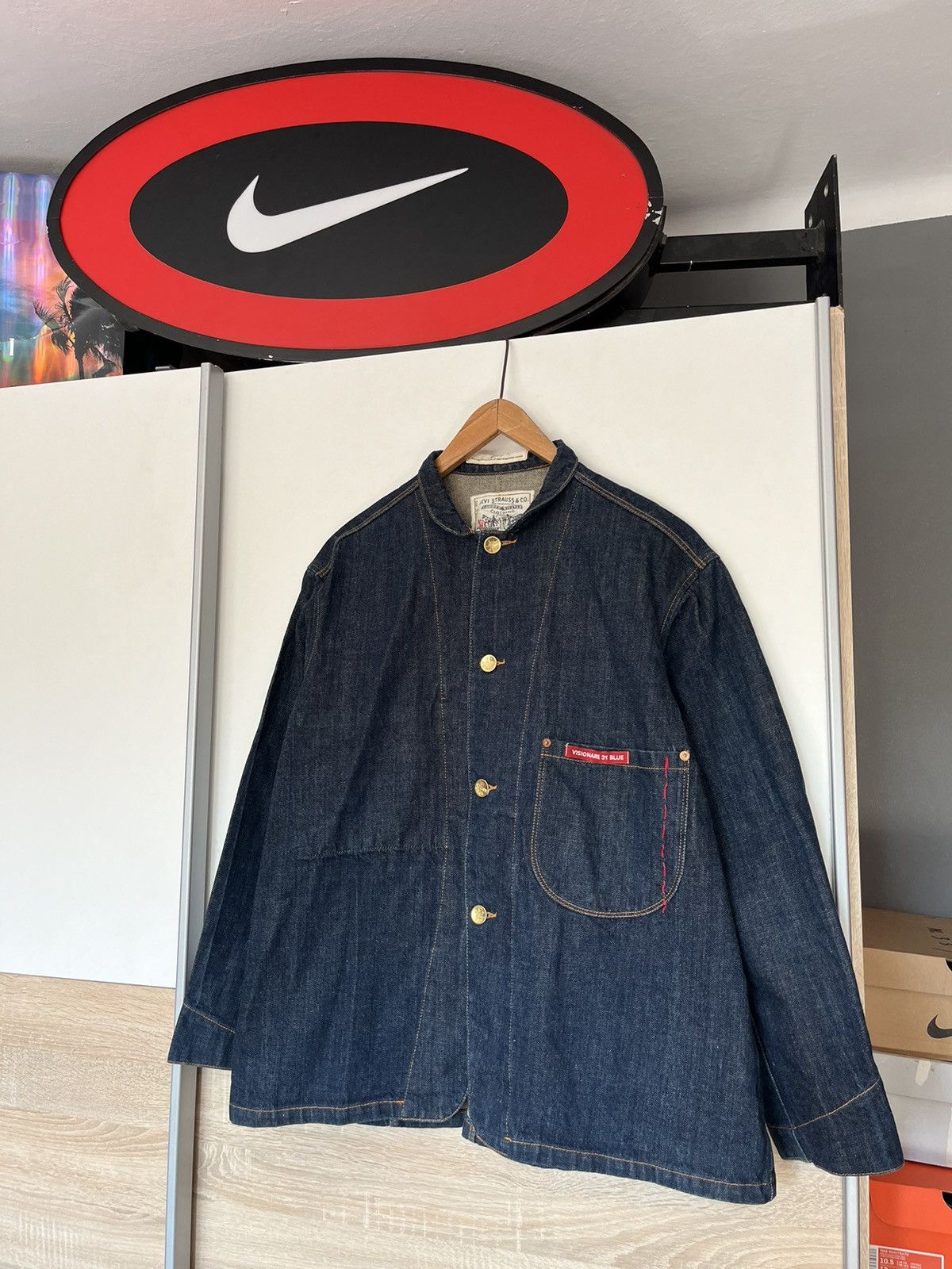 Vintage 1999 Levi's x Visionaire 31 Blue Numbered Denim Coat