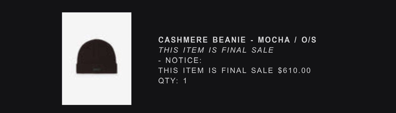 Fear of God FEAR OF GOD CASHMERE BEANIE Size ONE SIZE - 3 Thumbnail