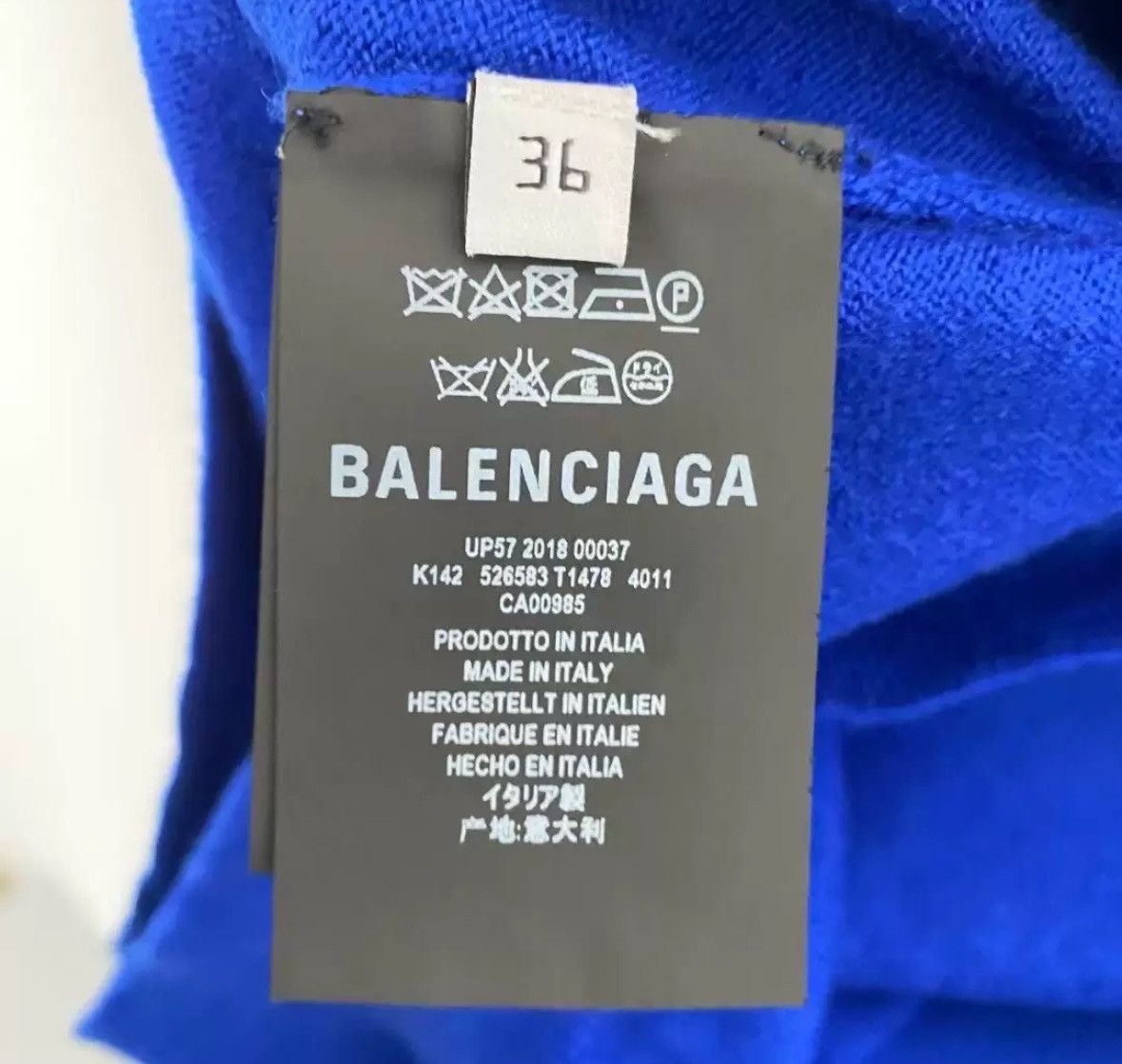 Balenciaga Balenciaga Blue Double B Woolen Sweater2412-Nextarrow Size US S / EU 44-46 / 1 - 4 Thumbnail