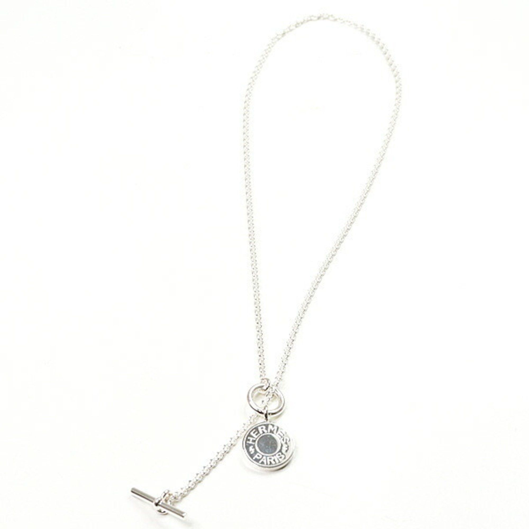 Hermes Hermes Pendant Exlibris Emulette Silver 42.5cm Serie Cru de Cell Necklace Size ONE SIZE - 1 Thumbnail