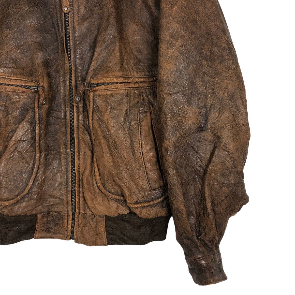 Japanese Brand 🔥Vintage Aviators Leather Jacket Crackers Mode Avant Garde Size US L / EU 52-54 / 3 - 5 Thumbnail
