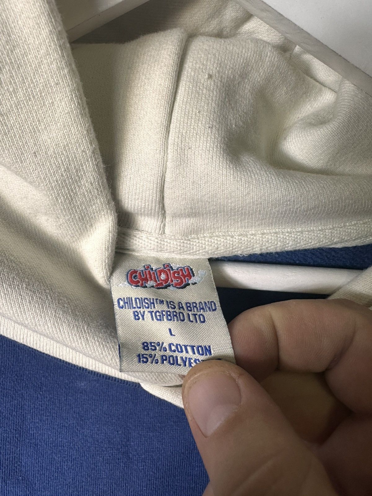 CHILDS × Japanese Brand × Vintage Vintage Theme Park Childish Blue TGF Hoodie Size US L / EU 52-54 / 3 - 5 Thumbnail