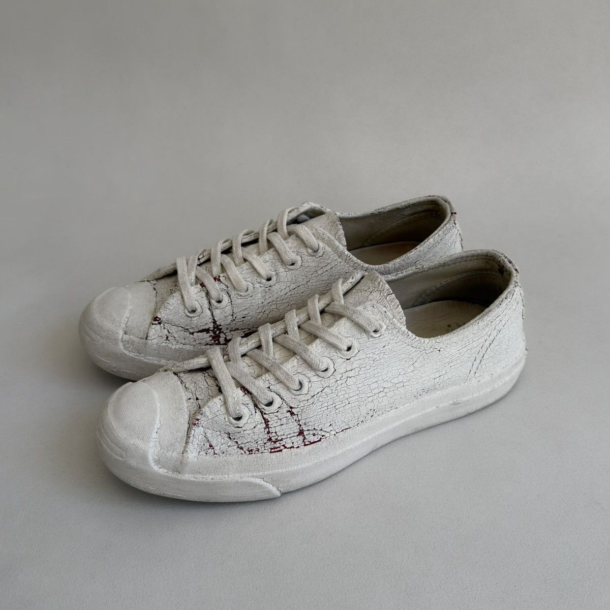 Converse × Maison Margiela S/S 14 White Painted Converse Sneakers Size US 7.5 / IT 37.5 - 3 Thumbnail