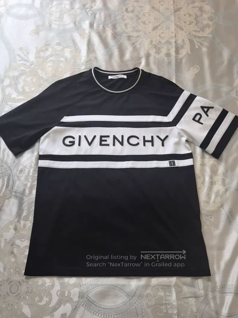 Givenchy Givenchy Black and White Patched Full Embroidered T-Shirt, Size US L / EU 52-54 / 3 - 3 Thumbnail