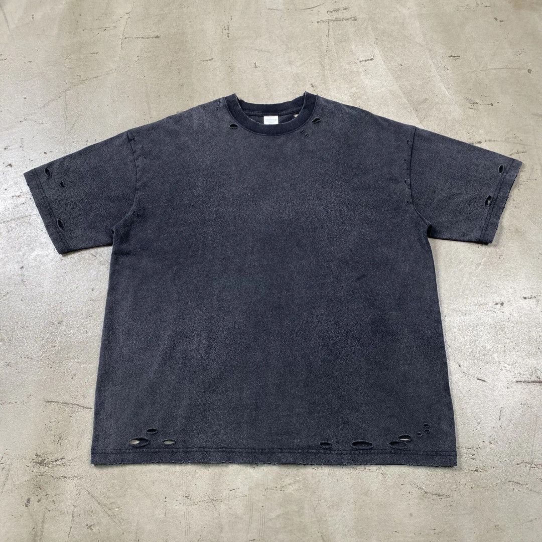 Japanese Brand Hole Distressed Street T-shirt Vintage (4 colours) Size US XXL / EU 58 / 5 - 4 Thumbnail