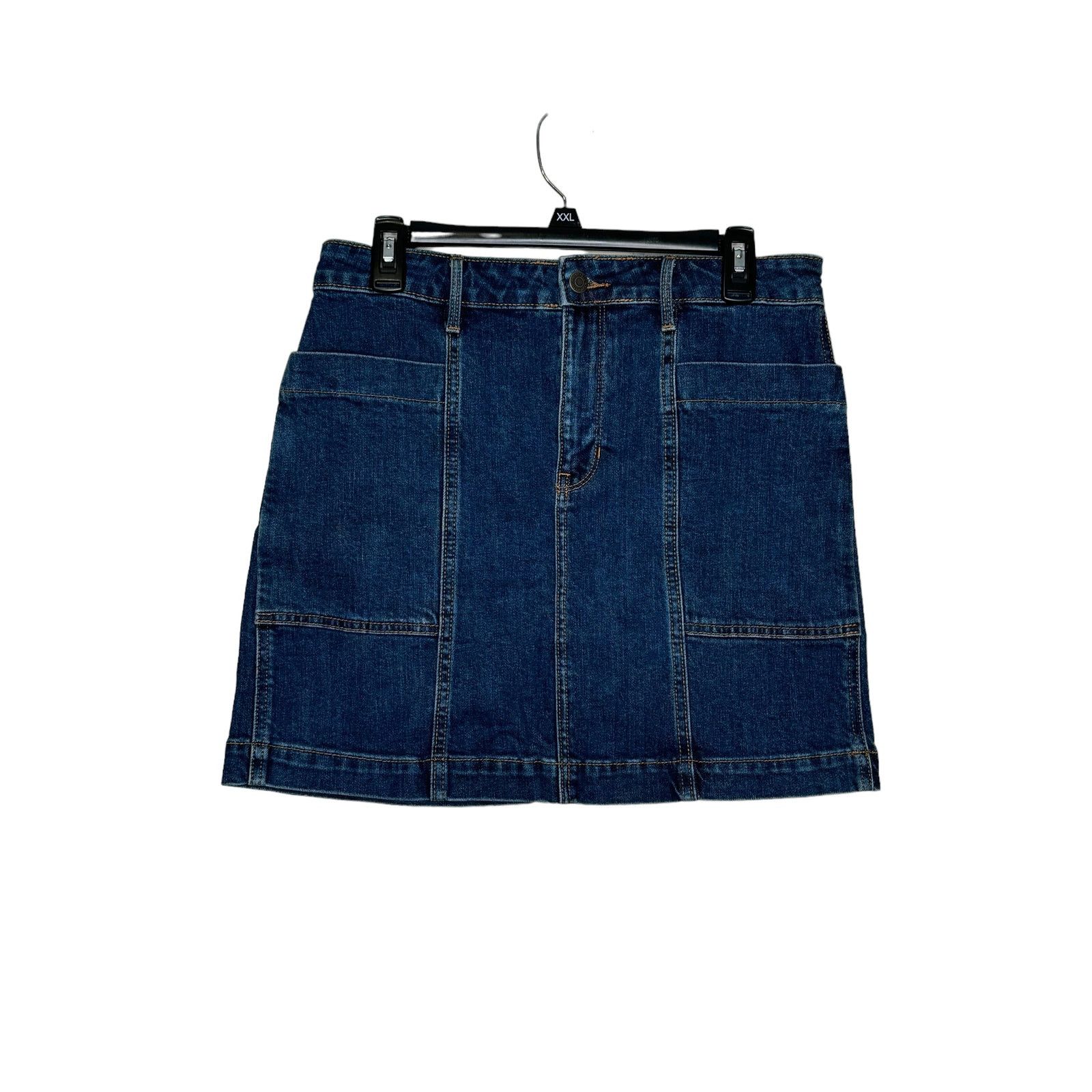 Old Navy Old Navy Women's Skirt Mini Denim Side Pockets Dark Blue 8 Size 30" / US 8 / IT 44 - 1 Thumbnail