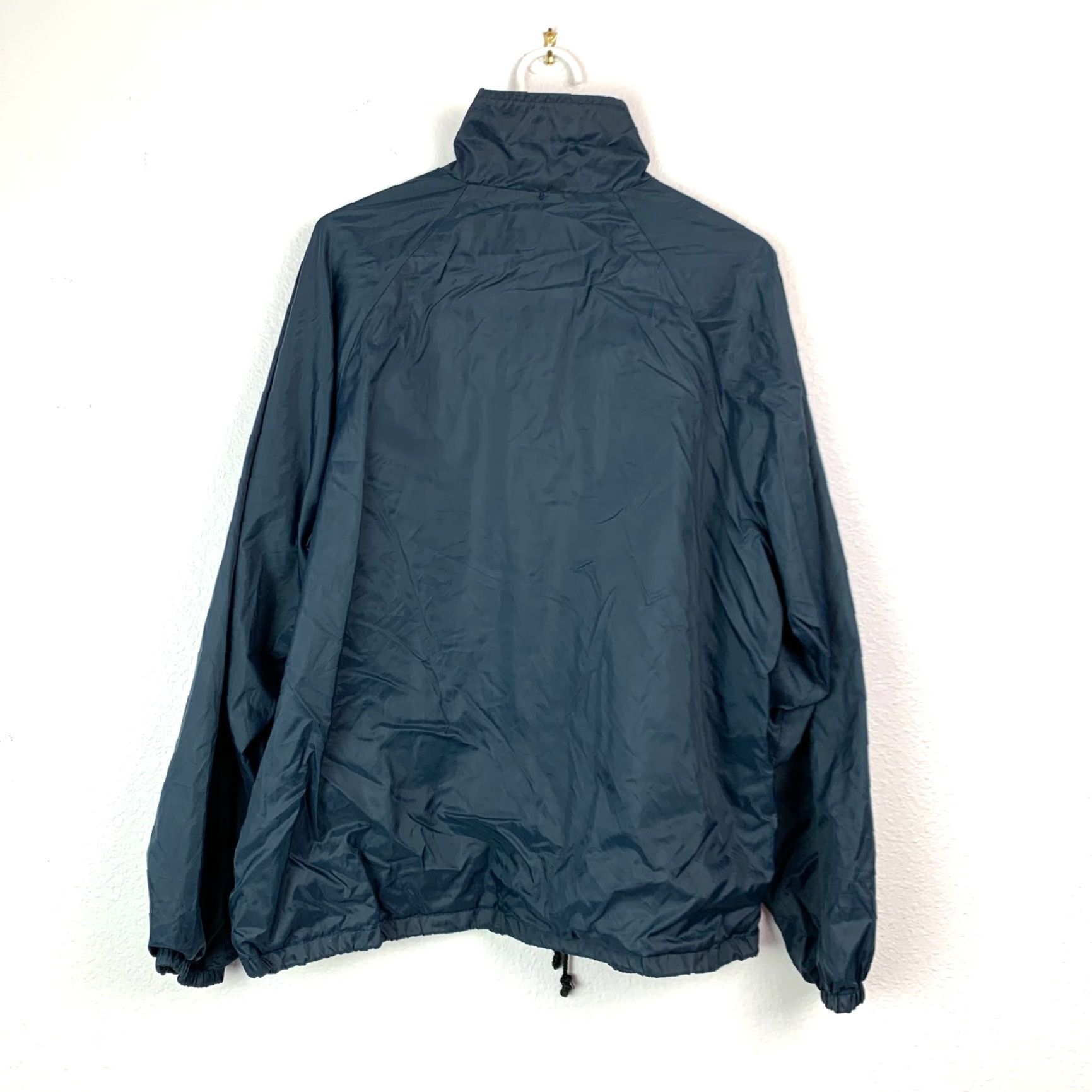 Athletic Works VINTAGE Athletic Works Jacket Blue 80s Nylon Snap Coaches Drawstring Large Mens Size US L / EU 52-54 / 3 - 4 Thumbnail