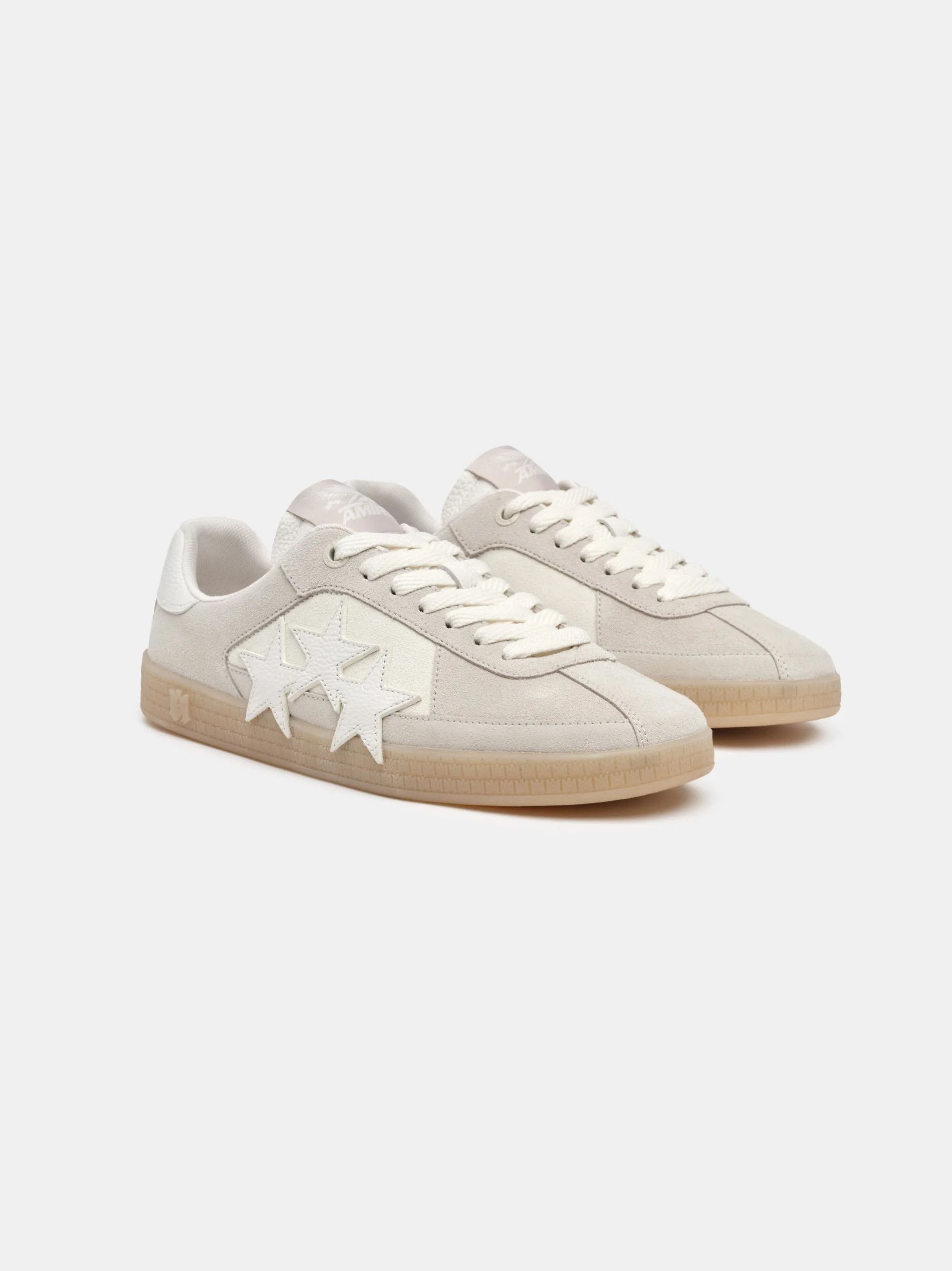 Amiri os11x1225 Pacific Bones Leather Sneakers in Off White/Beige Size US 12 / EU 45 - 2 Thumbnail