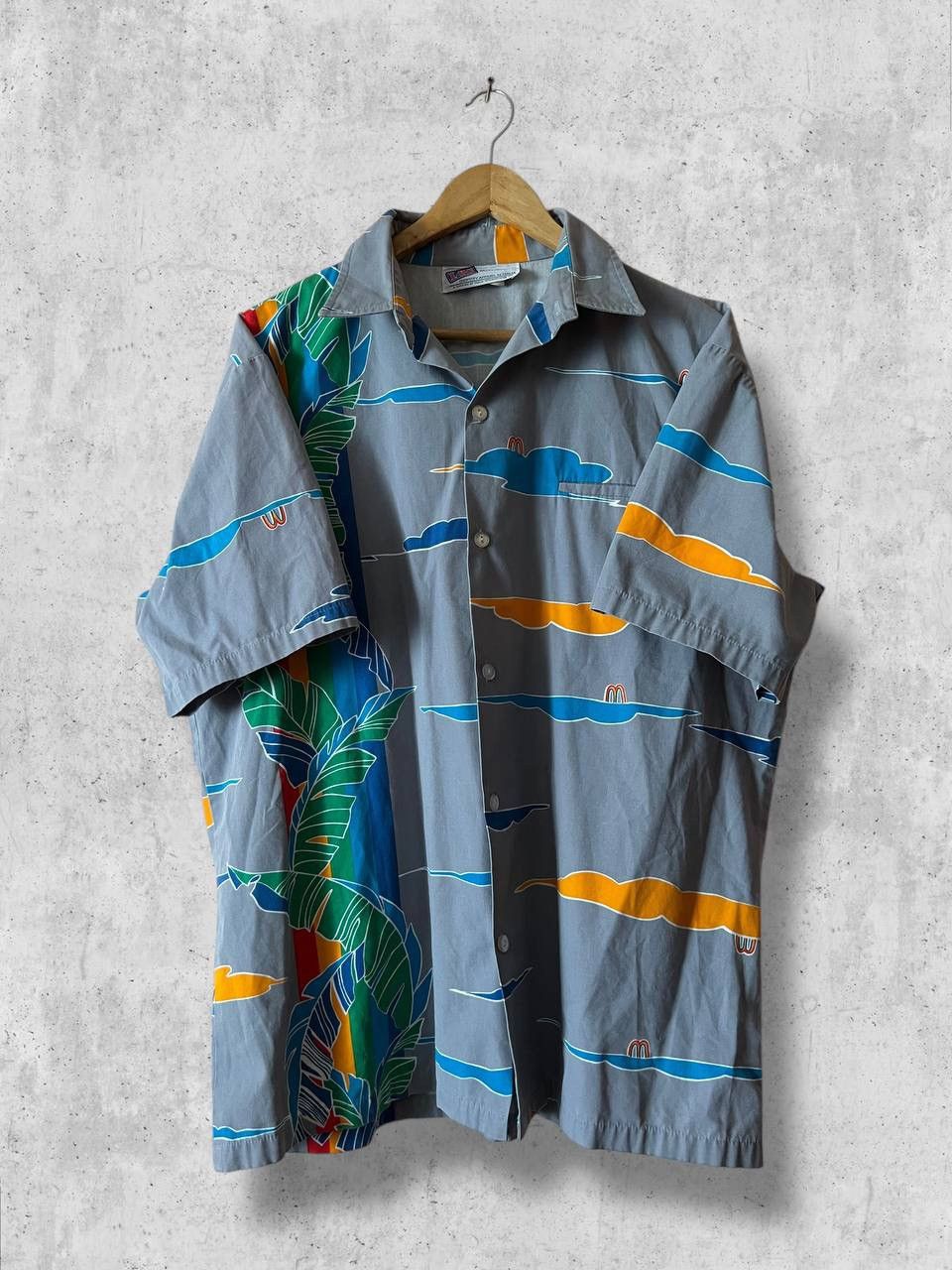 Other RARE McDonalds 70-80s Hawaiian MADE IN USA shirt vintage Size US XL / EU 56 / 4 - 2 Thumbnail