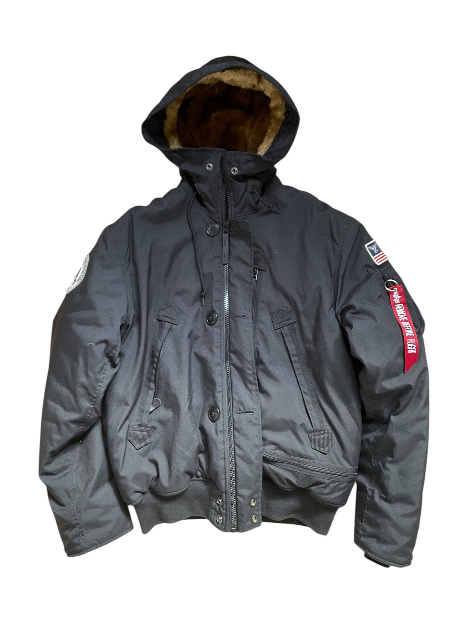 ジャケット・アウター military type N2-B flight bomber jacket N2B Flight Jacket Parka Army Military Warm Winter Snorkel Padded
