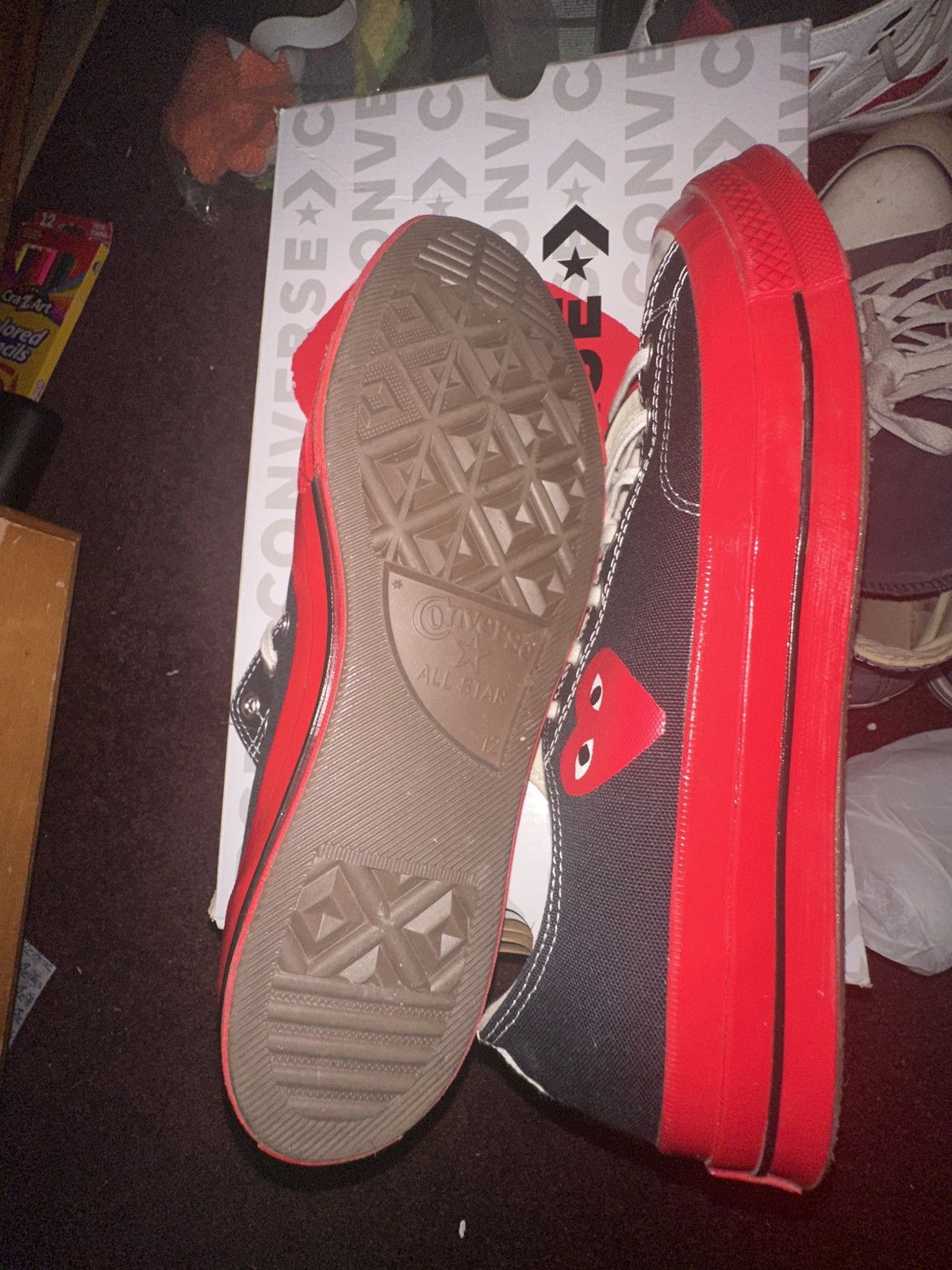 Converse Converse ChuckTaylor All Star 70 xComme des Garcons blk/red Size US 12 / EU 45 - 5 Thumbnail