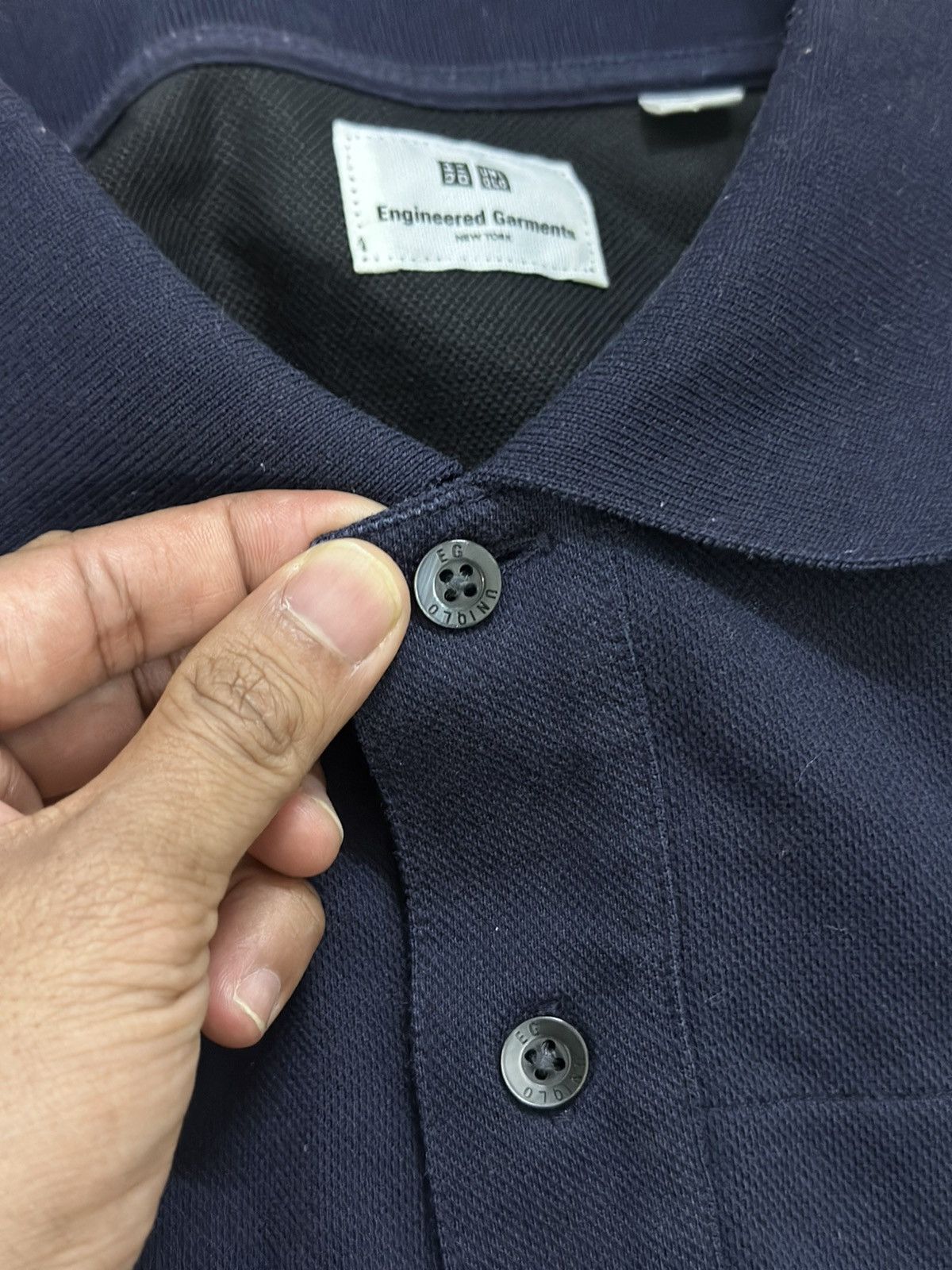 Beauty Beast × Engineered Garments × Uniqlo Rare And Beautiful Uniqlo Engineered Garments Polo Tee Size US L / EU 52-54 / 3 - 7 Thumbnail