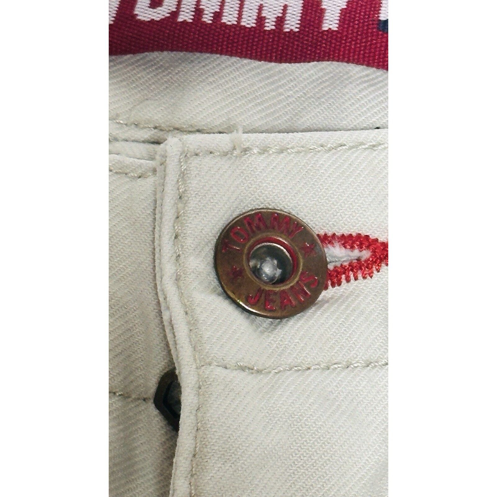 Tommy Hilfiger Vintage Wide Leg Tommy Jeans Mens Cargo Khaki Pants 38 90s Size US 38 / EU 54 - 8 Thumbnail