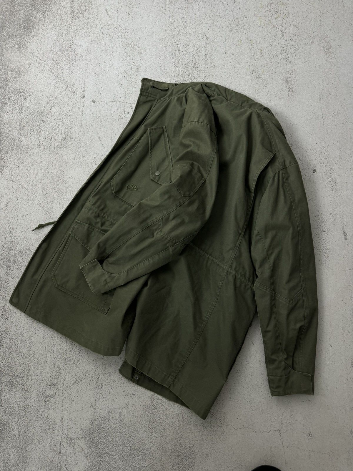 Nike × Vintage Nike Vintage Military Khaki Jacket Size US M / EU 48-50 / 2 - 11 Thumbnail