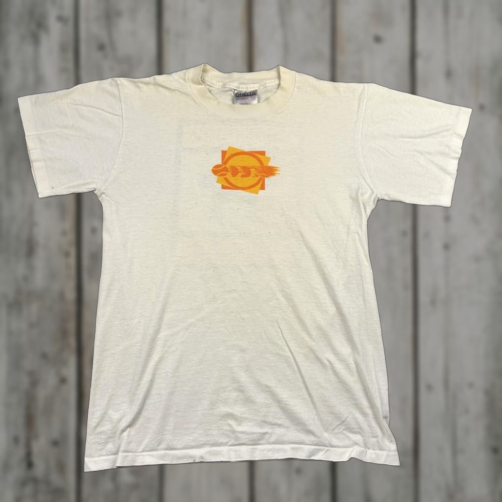 Vintage VINTAGE Corona Tennis Shirt Mens M White Oneita 50/50 Graphic Tee 90s Size US M / EU 48-50 / 2 - 1 Thumbnail