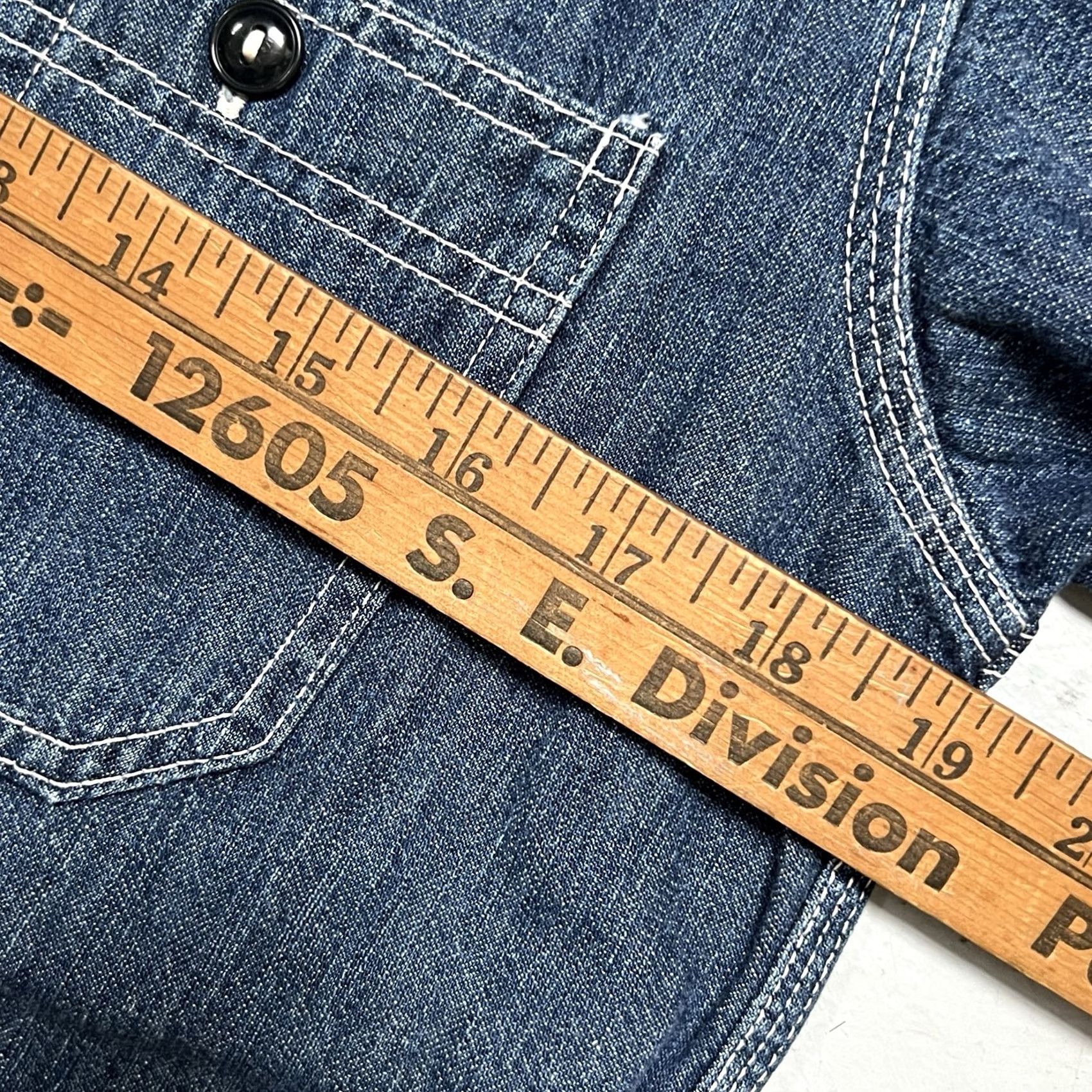 Vintage The Real McCoys Joe McCoy Denim Shirt Made Japan 14 XS-S Selvedge Work Engineer Size US S / EU 44-46 / 1 - 6 Thumbnail