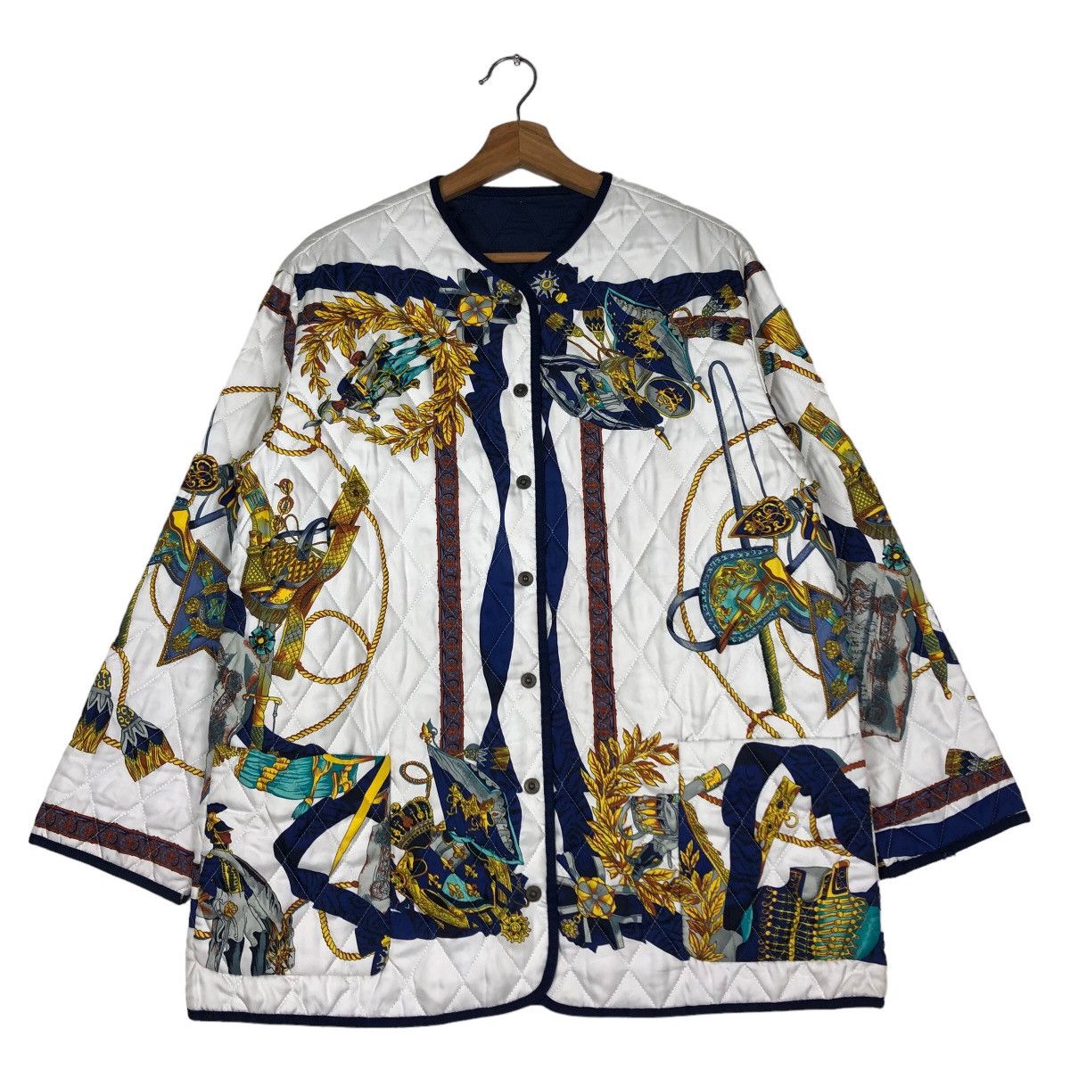 Japanese Brand 🔥Vintage Heavy Art Design Quilted Jacket Motomachi Japan Size US M / EU 48-50 / 2 - 1 Thumbnail