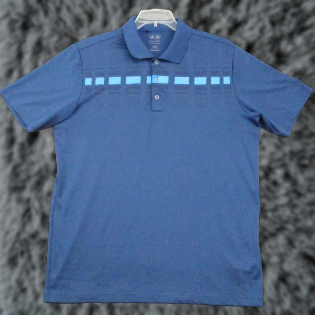 Adidas ADIDAS Polo Golf Shirt Mens L Large Pure Motion Navy Blue Polo Shirt Golf Moisture Wicking Adidas Puremotion Logo 90s? Size US L / EU 52-54 / 3 - 1 Thumbnail