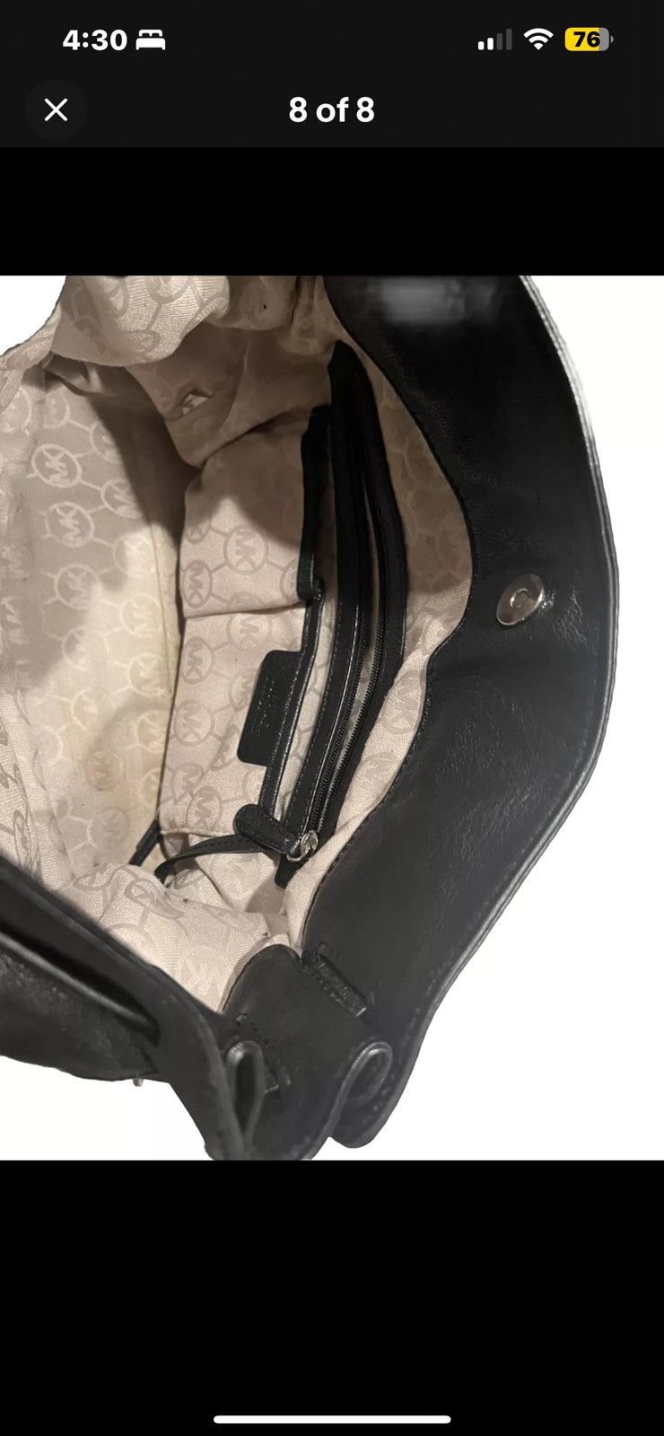 Michael Kors MICHAEL KORS LEATHER HANDBAG SILVER CHAIN/TRIM BEAUTIFUL! Size ONE SIZE - 8 Thumbnail