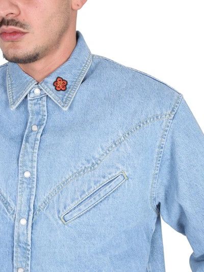 Kenzo o1mle0624 Western-Style Denim Shirt in Blue Size US L / EU 52-54 / 3 - 9 Thumbnail