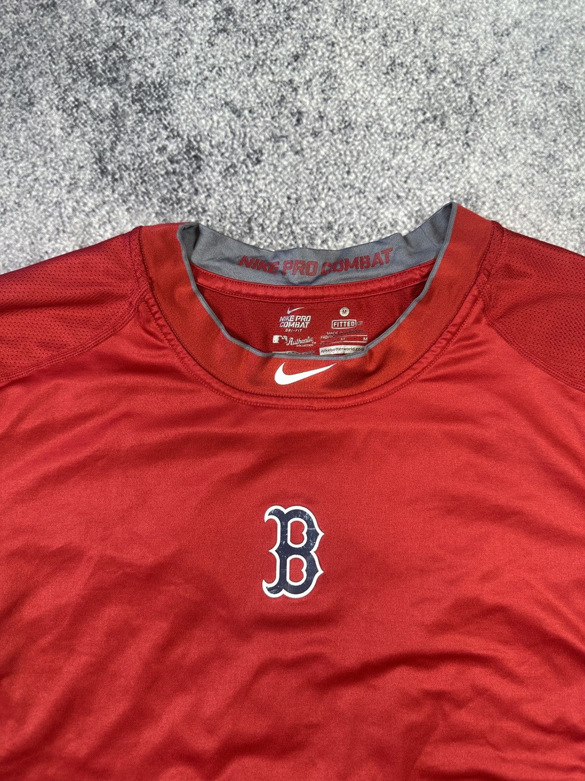 Nike Nike Pro Combat Boston Logo Jersey Streetwear MLB M Rare USA Size US M / EU 48-50 / 2 - 2 Thumbnail