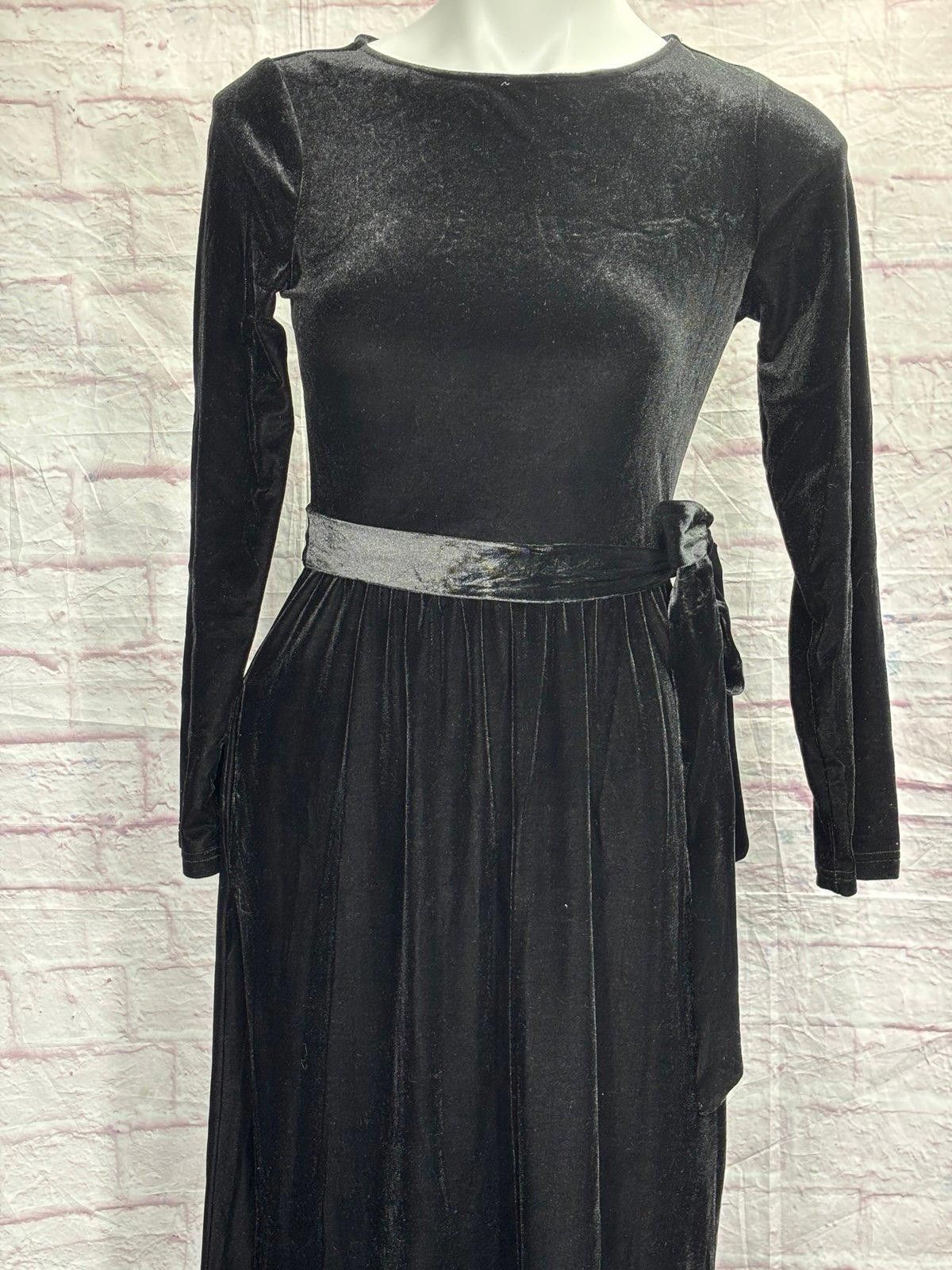 Other Zattcas XS Black Velvet Dress Size XS / US 0-2 / IT 36-38 - 3 Thumbnail