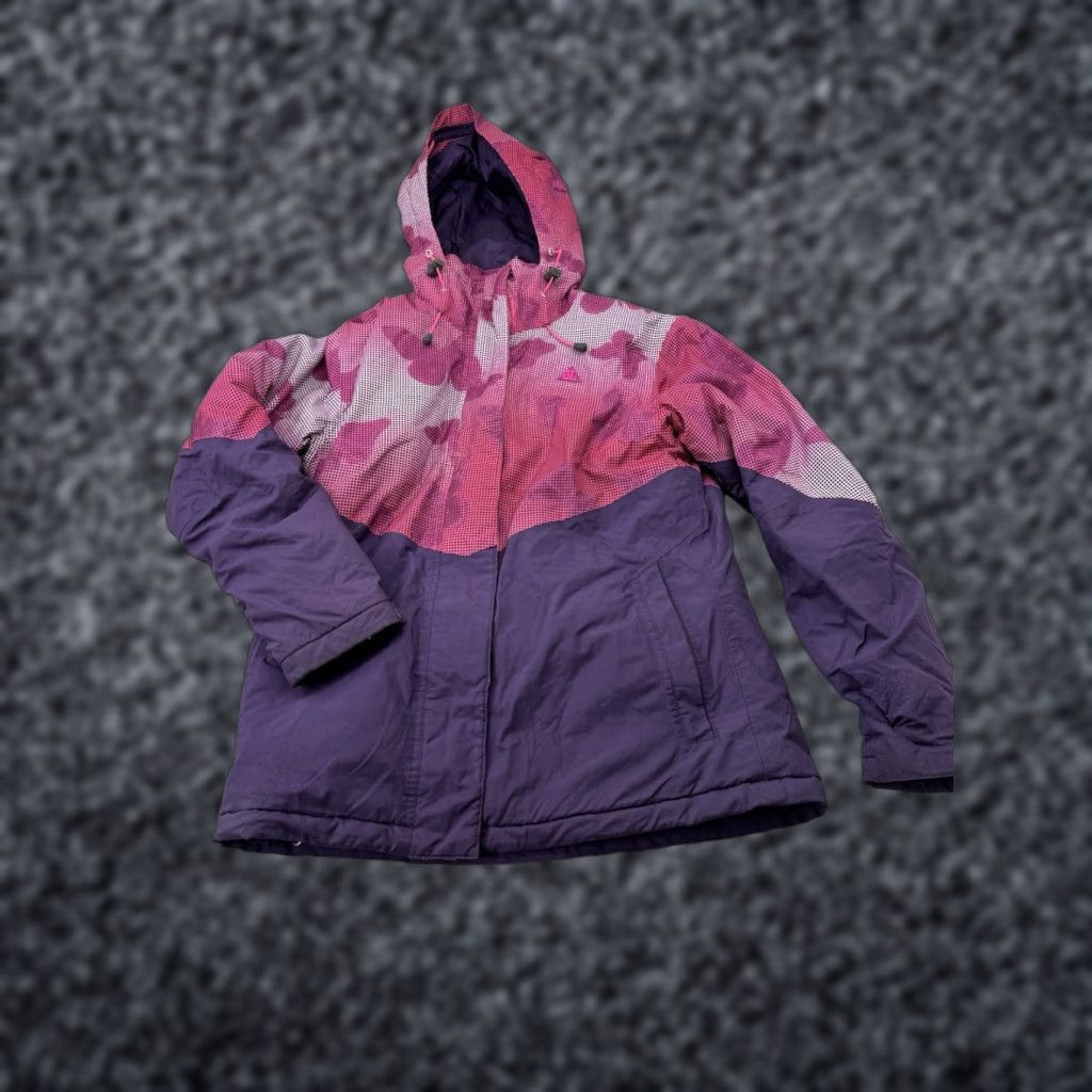 Nike ACG Jacket Women Medium Ski Storm Parka Pink Purple Nylon Coat Mid-Length Zip