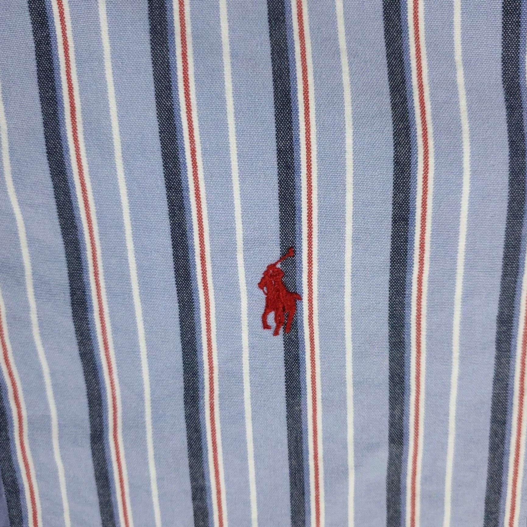 Ralph Lauren Ralph Lauren Casual Button-Up Shirt Mens XL Blue Striped Long Sleeve Preppy Size US XL / EU 56 / 4 - 2 Thumbnail