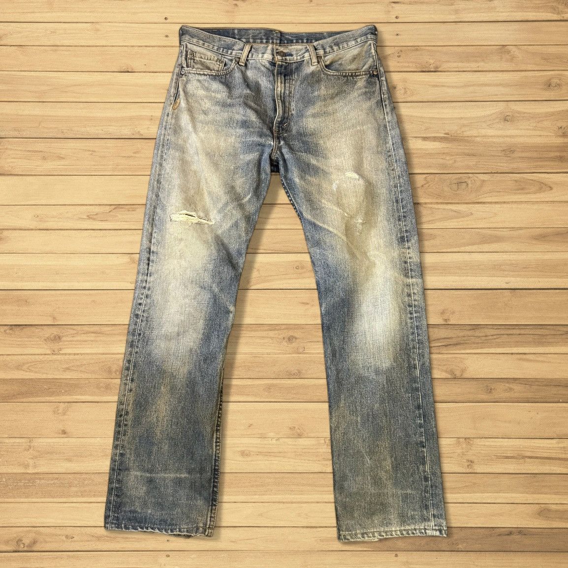 If Six Was Nine 🔥🇯🇵 Vintage Japanese Levis 505 Distressed Denim Size US 36 / EU 52 - 1 Thumbnail